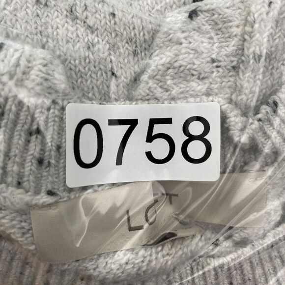 LOFT Penguin Sweater Womens Small Gray Crewneck Knit Pullover Speckled - Picture 8 of 8